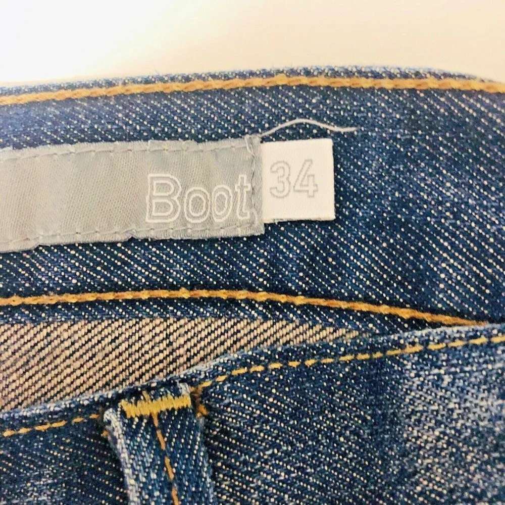 Vintage Levi's SILVER TAB Jeans Bootcut Med Wash Leather Patch Mens 34‎ 36x31
